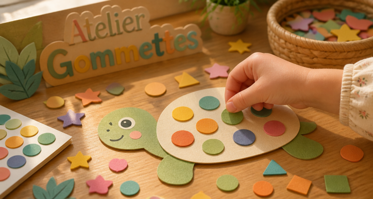 activité gommette à imprimer enfant motricité fine