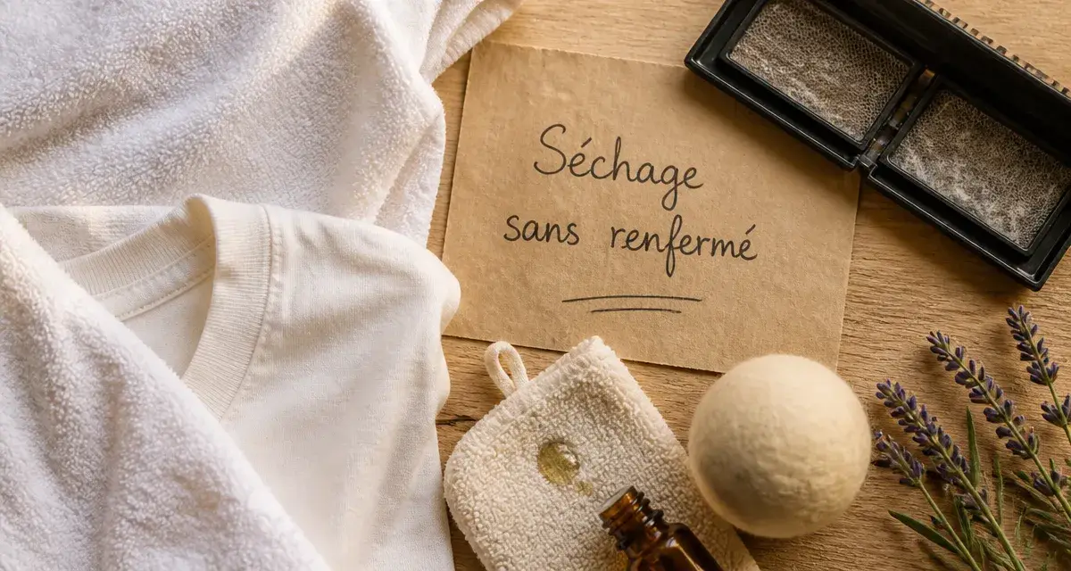 Astuce bonne odeur sèche-linge : linge séché sans renfermé