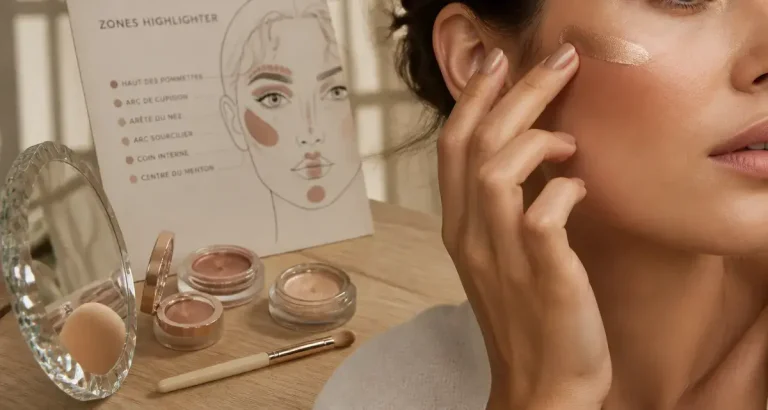 Comment appliquer highlighter : zones stratégiques, éclat naturel sans démarcation