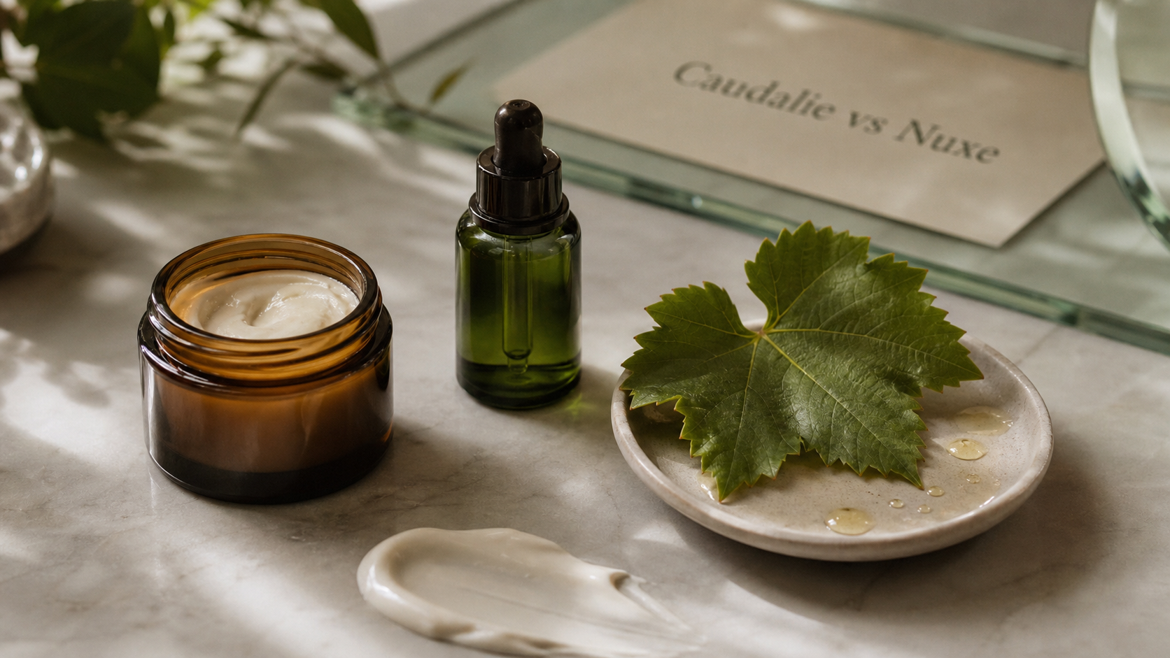 Que choisir Nuxe ou Caudalie : soin visage, flacons et crème