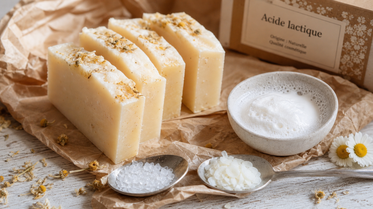 Savon lait de chèvre bienfaits : acide lactique et mousse pour peau fragile
