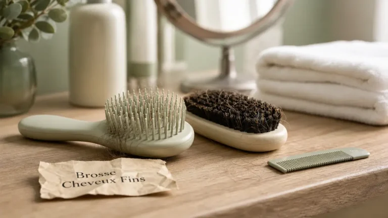 Brosse cheveux fins : picots flexibles et poils de sanglier pour démêler les cheveux fins