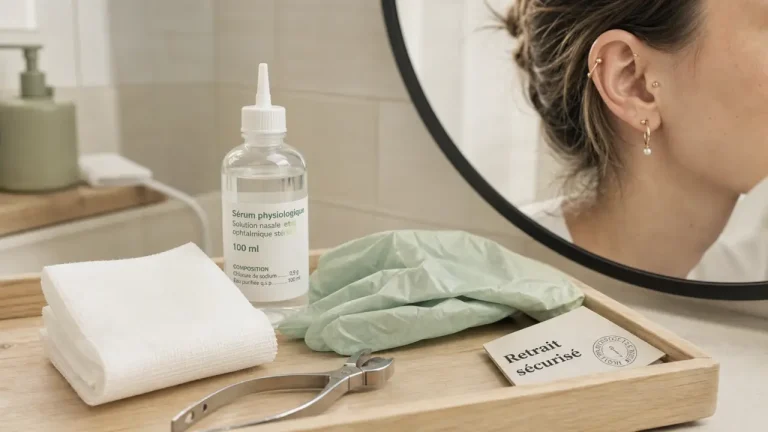 Comment enlever boucle d'oreille de percage : retrait sûr, soins et nettoyage du piercing