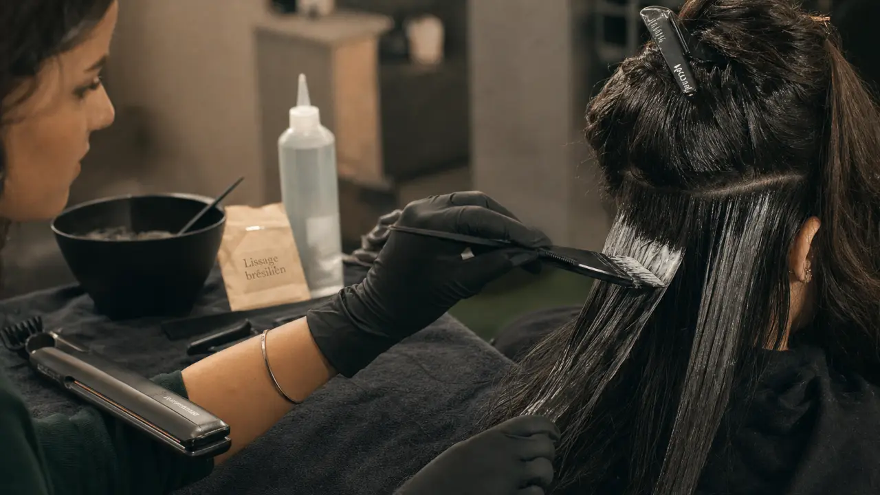 Comment faire un lissage brésilien : application kératine en salon, cheveux en sections