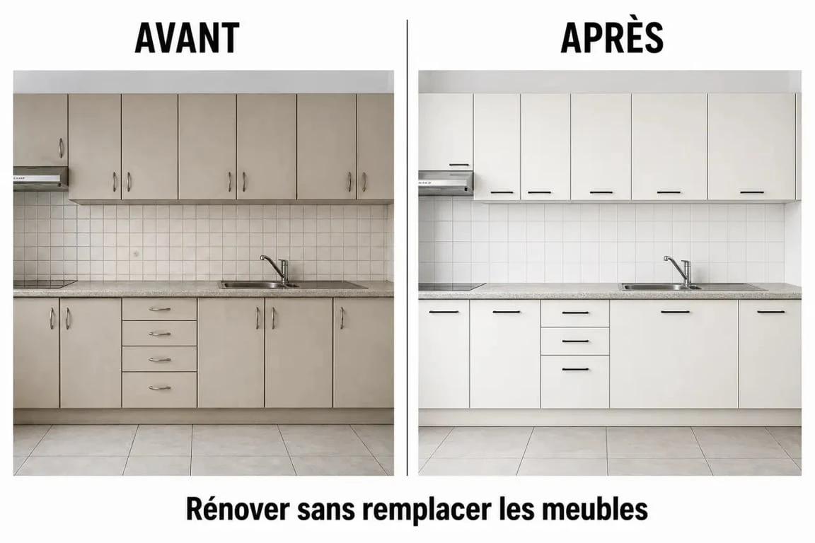 Rénover sa cuisine sans changer les meubles : avant/après d’une cuisine modernisée