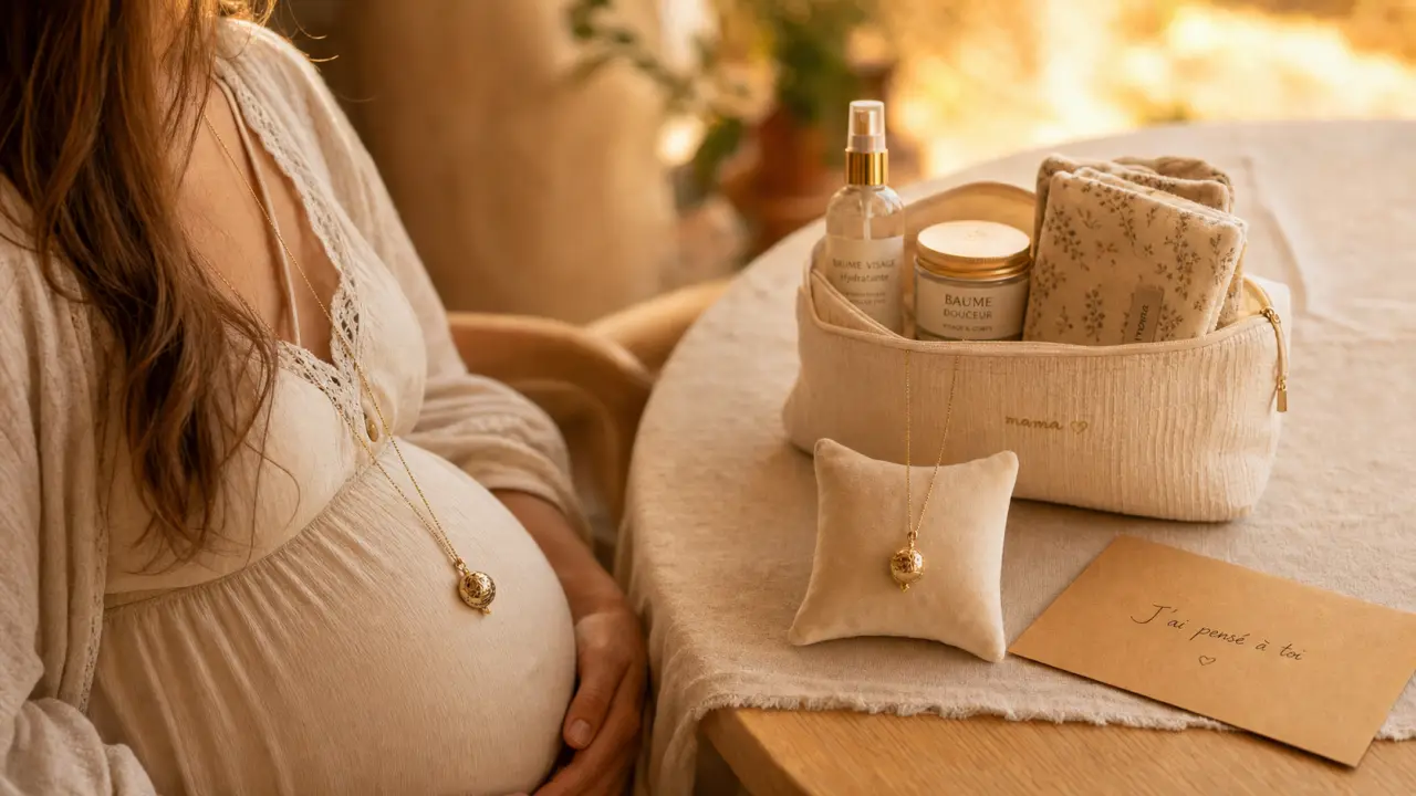 Idée cadeau femme enceinte : bola de grossesse et soins maternité