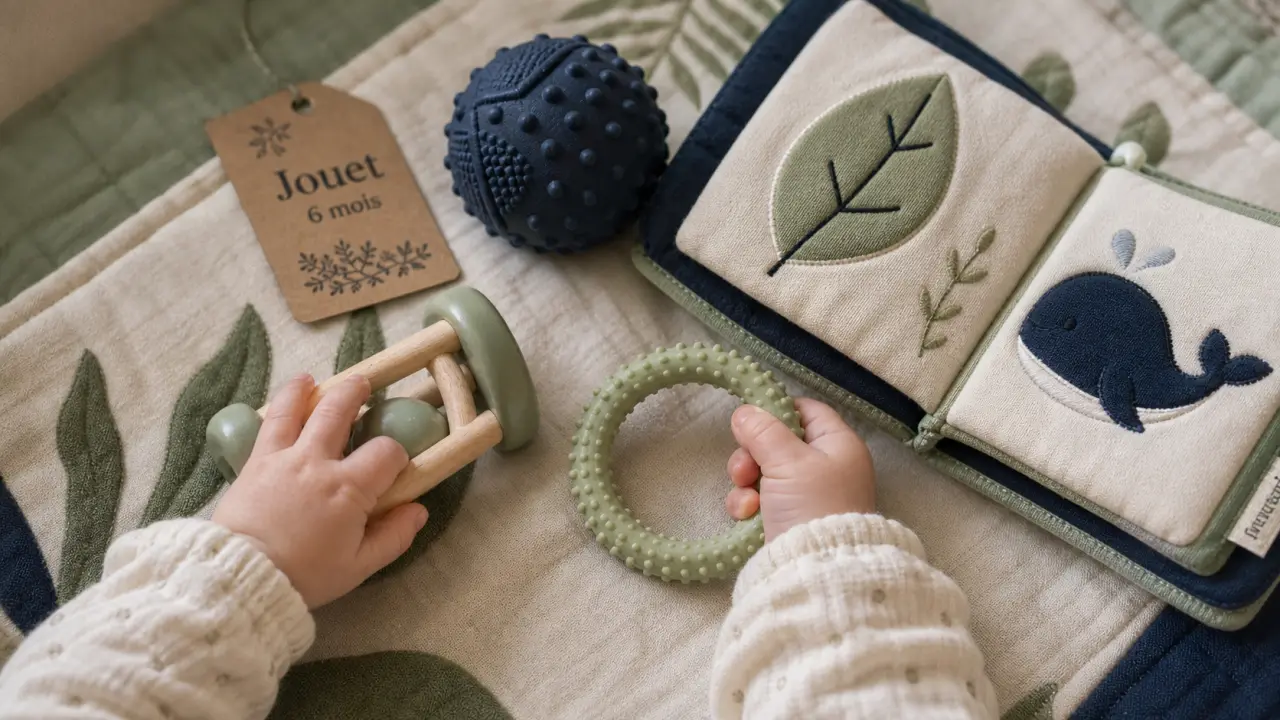Jouet enfant 6 mois : hochet, anneau et balle pour éveiller bébé