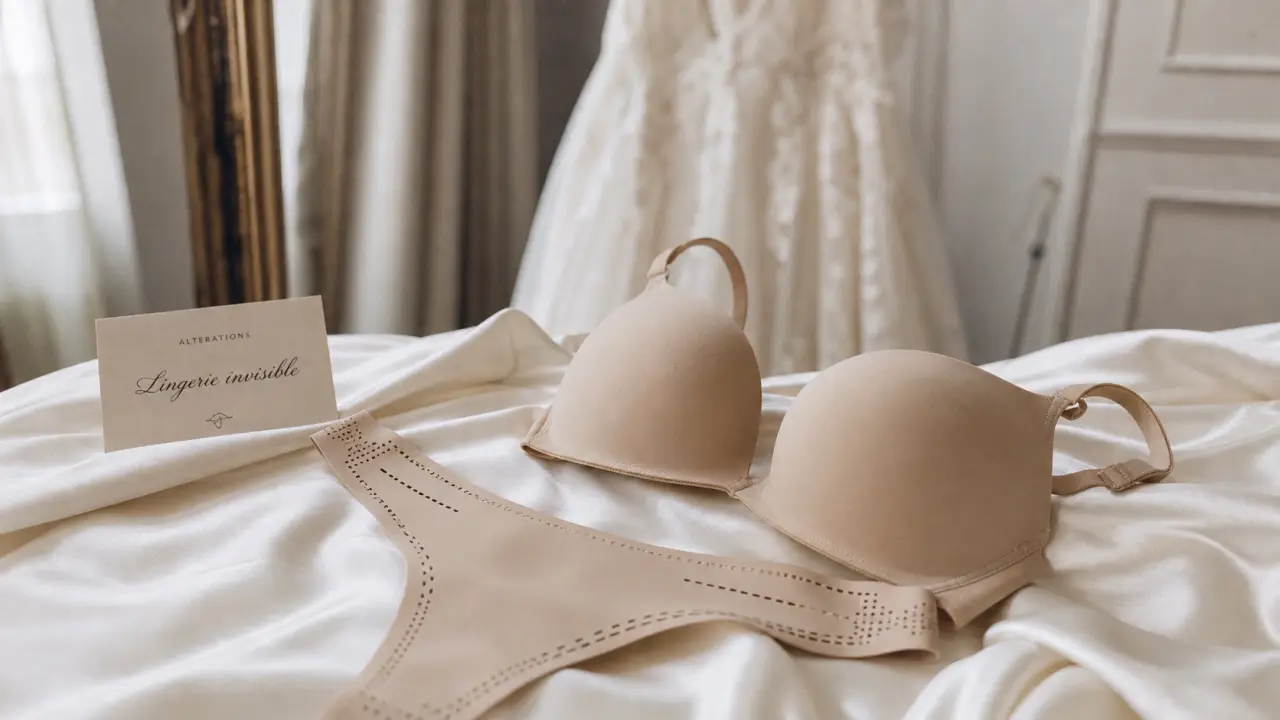 Lingerie mariage invisible sous robe de mariée ivoire