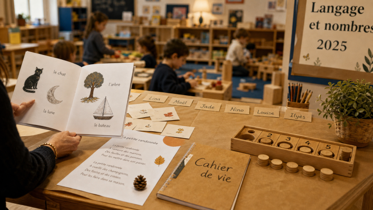 Nouveau programme maternelle 2025 : langage et nombres en classe