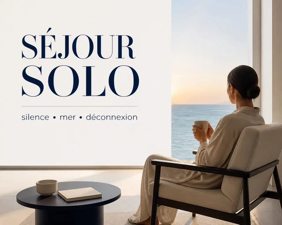 Séjour pour se ressourcer seul dans un hôtel calme avec vue sur la mer