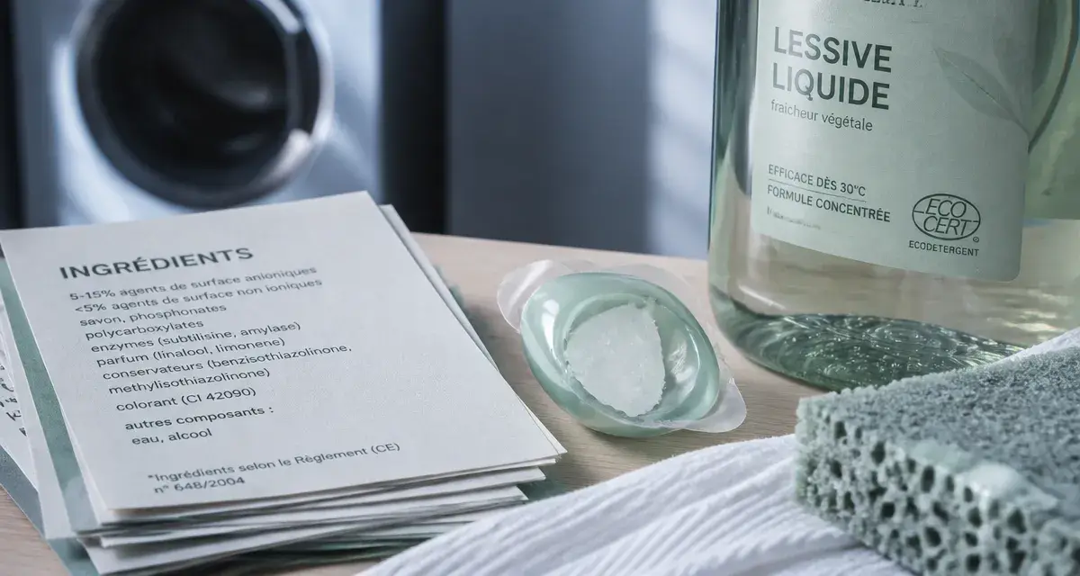Lessive saine : étiquette ingrédients pour protéger la peau
