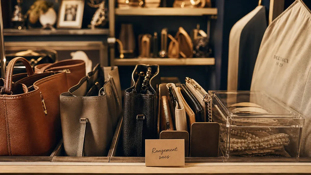 Ranger des sacs a mains : sacs à main sur étagères en dressing, sans abîmer