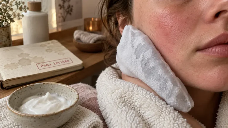 Irritation visage que faire : compresse froide et crème sans parfum