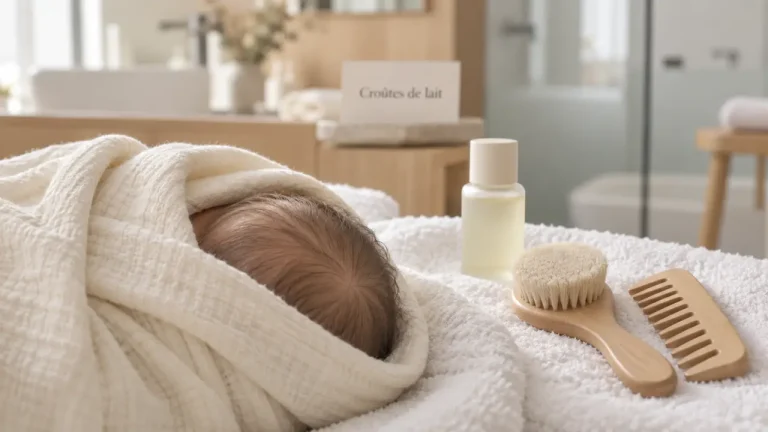Comment enlever croute de lait : soin doux bébé cuir chevelu