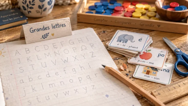 Exercices pour grande section : lettres, nombres et graphisme sur table