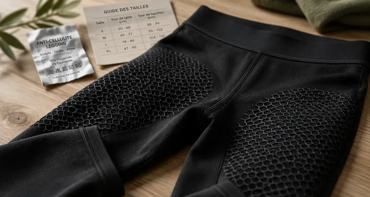 Legging anti-cellulite le plus efficace : tissage 3D et compression progressive